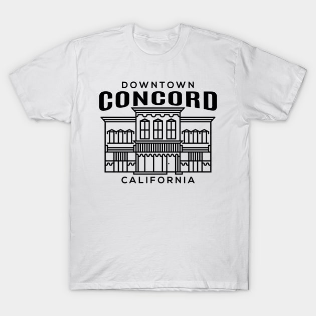 Downtown Concord CA T-Shirt by HalpinDesign